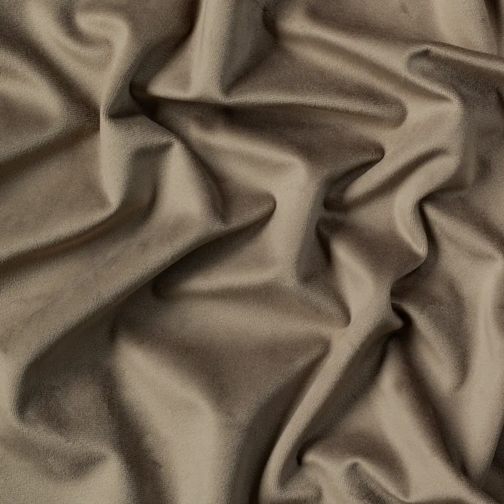 Ткань 1 м/п бархат 300 см цвет кофе с молоком GARDEN STLM-2185845 - Вид №1