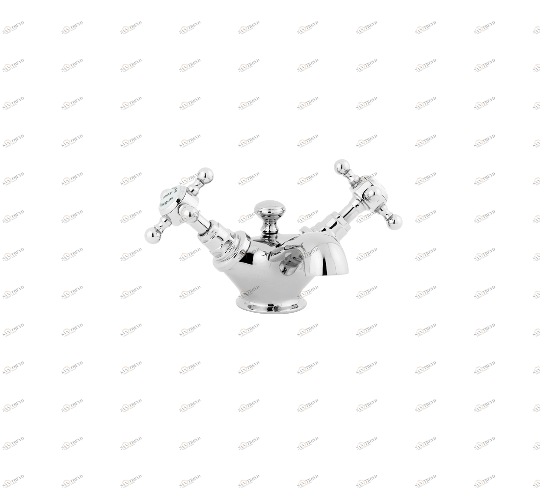 Gentry Home Смеситель для раковины мостик на 2 отверстия 200мм Mayfair Хром GH102234