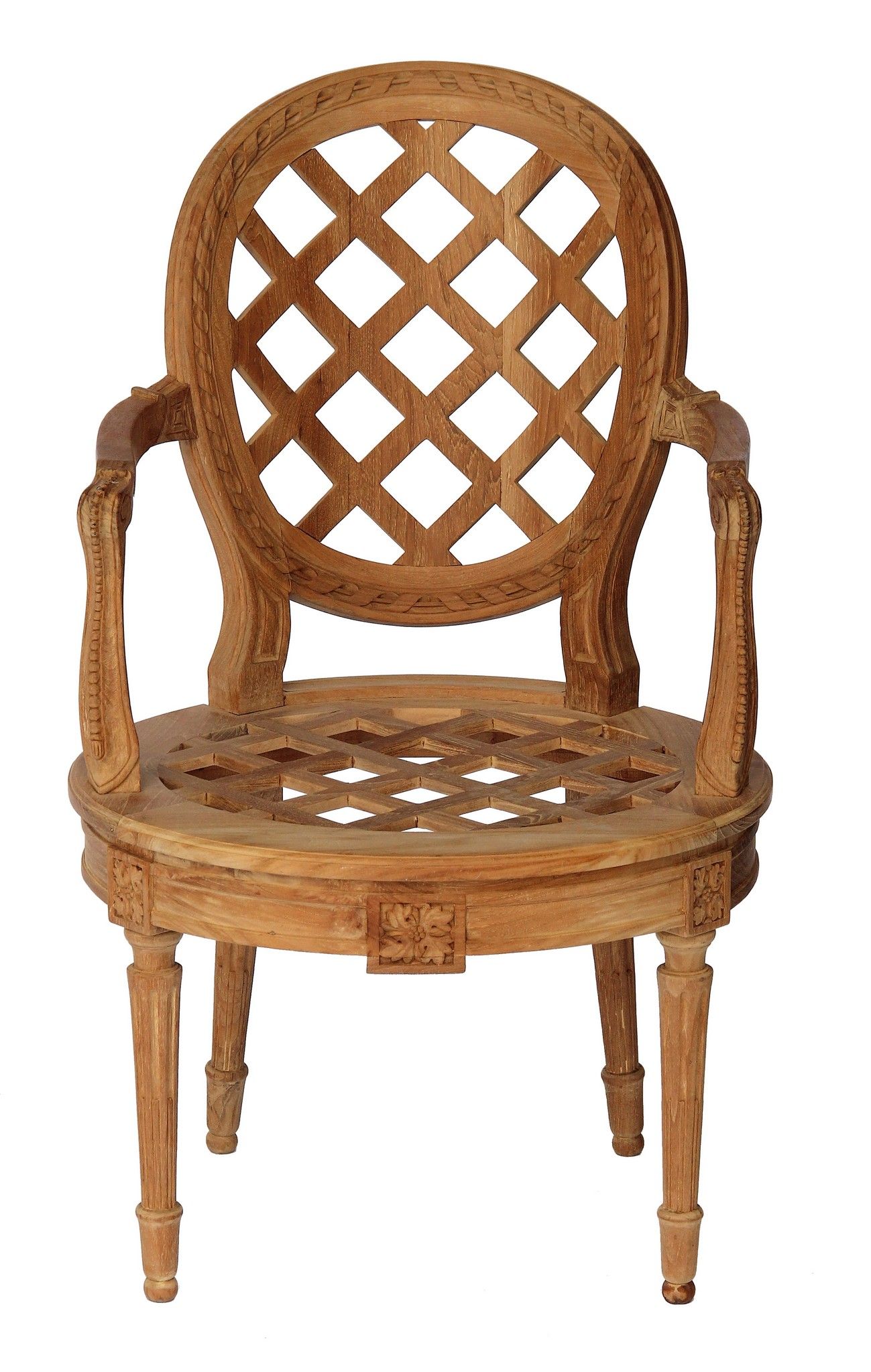 Стул для сада из тикового дерева с подлокотниками ASTELLO Bouton d'Or ARCH-00149456 - Вид №1