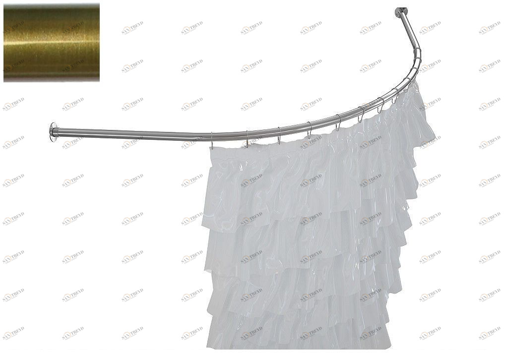 Карниз для ванны Aquanet Fregate полукруглый 120x120 бронза 00241511