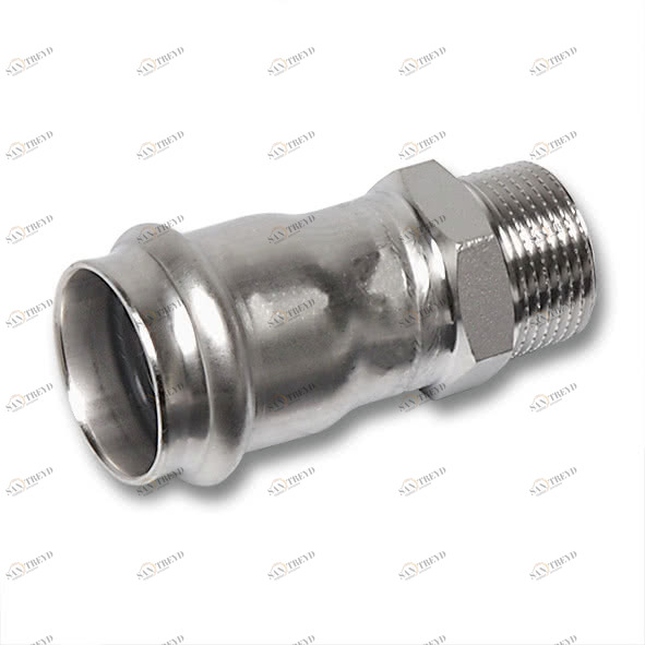 69243G3534 SANHA 9243G пресс-фит. нерж.сталь, ниппель перех.ВПр-НР 35x3/4 мм 