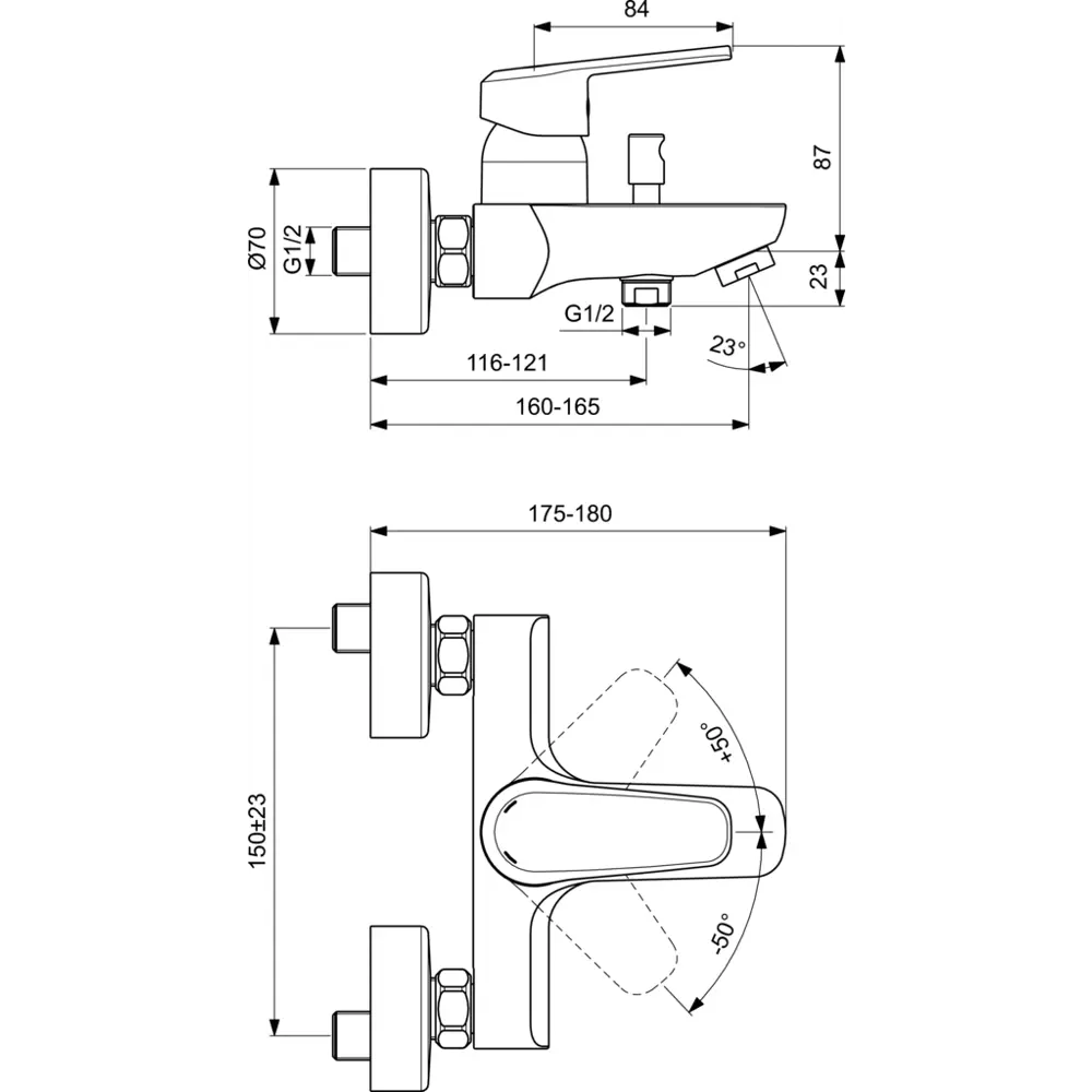 Смеситель для ванны Ideal Standard Idealife однорычажный цвет хром 82640761 STLM-2076184 - Вид №4