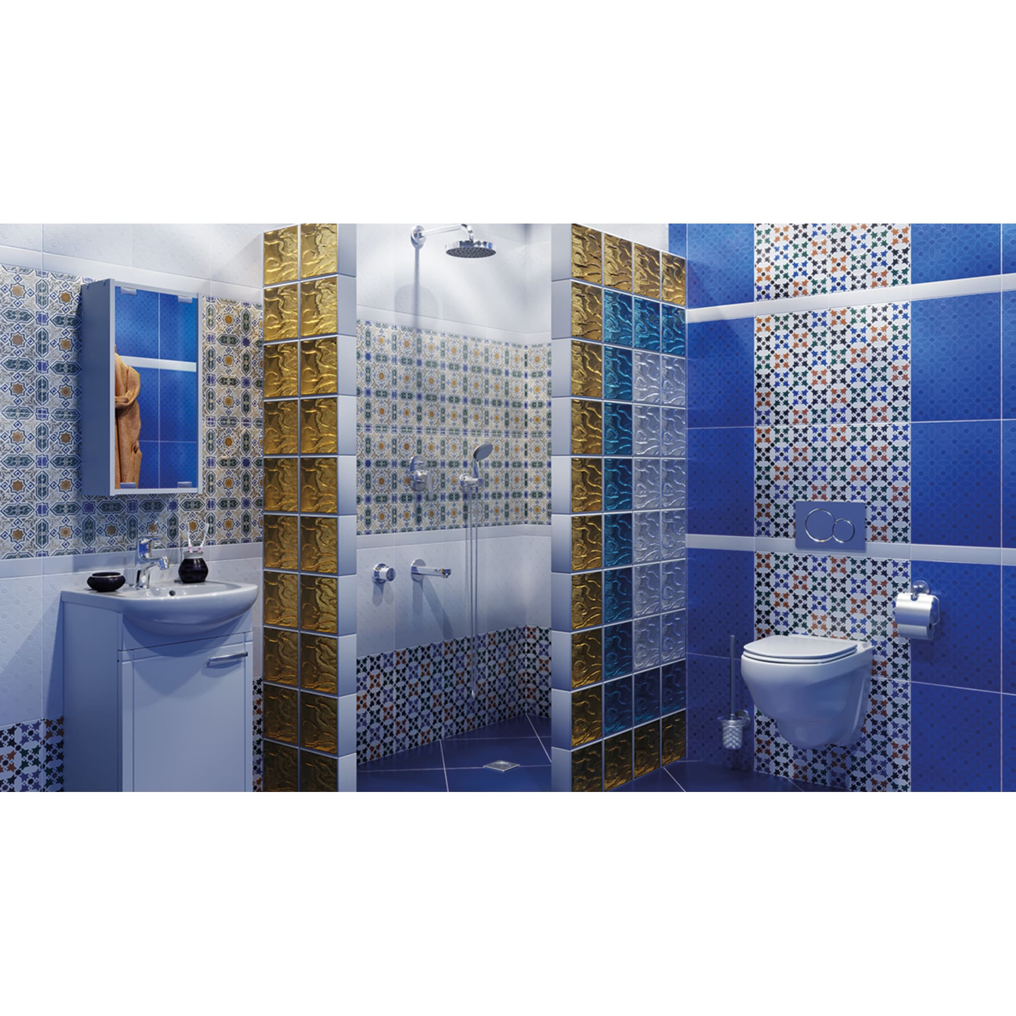 17449445 Тумба под раковину напольная «» 45 см цвет белый Рома Santreyd  - Вид №5