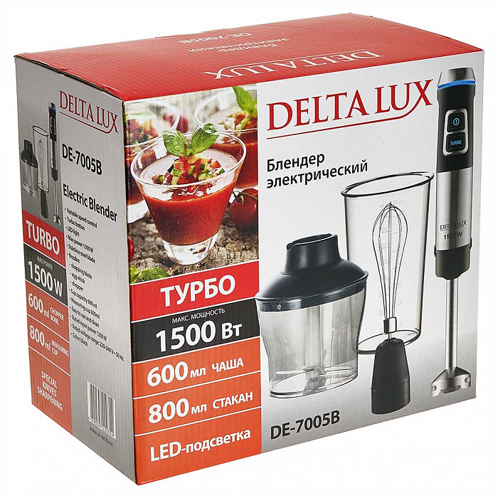5364237 Блендер погружной Delta LUX DE-7005B черный STDN-0038342 - Вид №7
