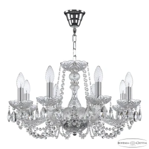 91901466 Люстра подвесная Bohemia ivele crystal 321305 321305 8 ламп 16 м² цвет никель STLM-1487544