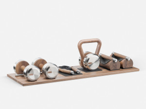 Оборудование для фитнеса из нержавеющей стали и дерева