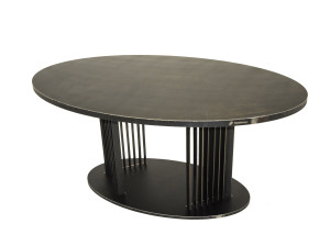 Стальной овальный стол для гостиной