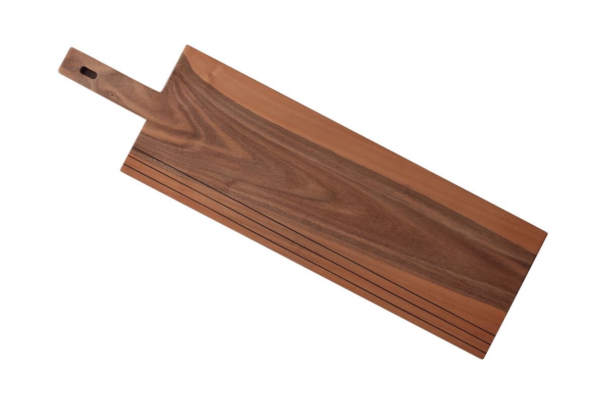 Прямоугольная сервировочная доска из грецкого ореха с ручкой Deodara Linear ARCH-00073836 - Вид №8
