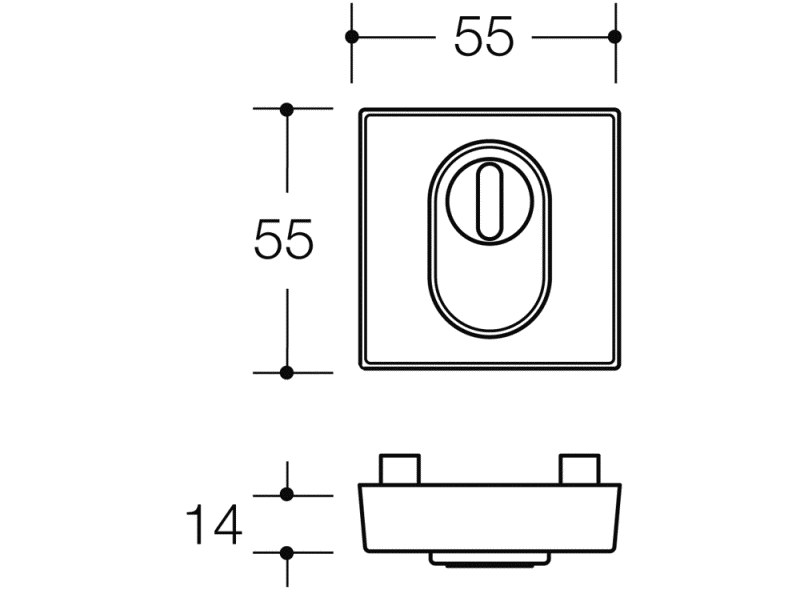 308XAESZ Защитная розетка с крышкой цилиндра HEWI Serie 180 | Edelstahl  - Вид №1