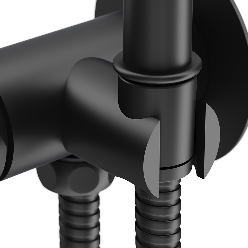 217000000 монтируемый в стену смеситель черный Damixa Option - Вид №3