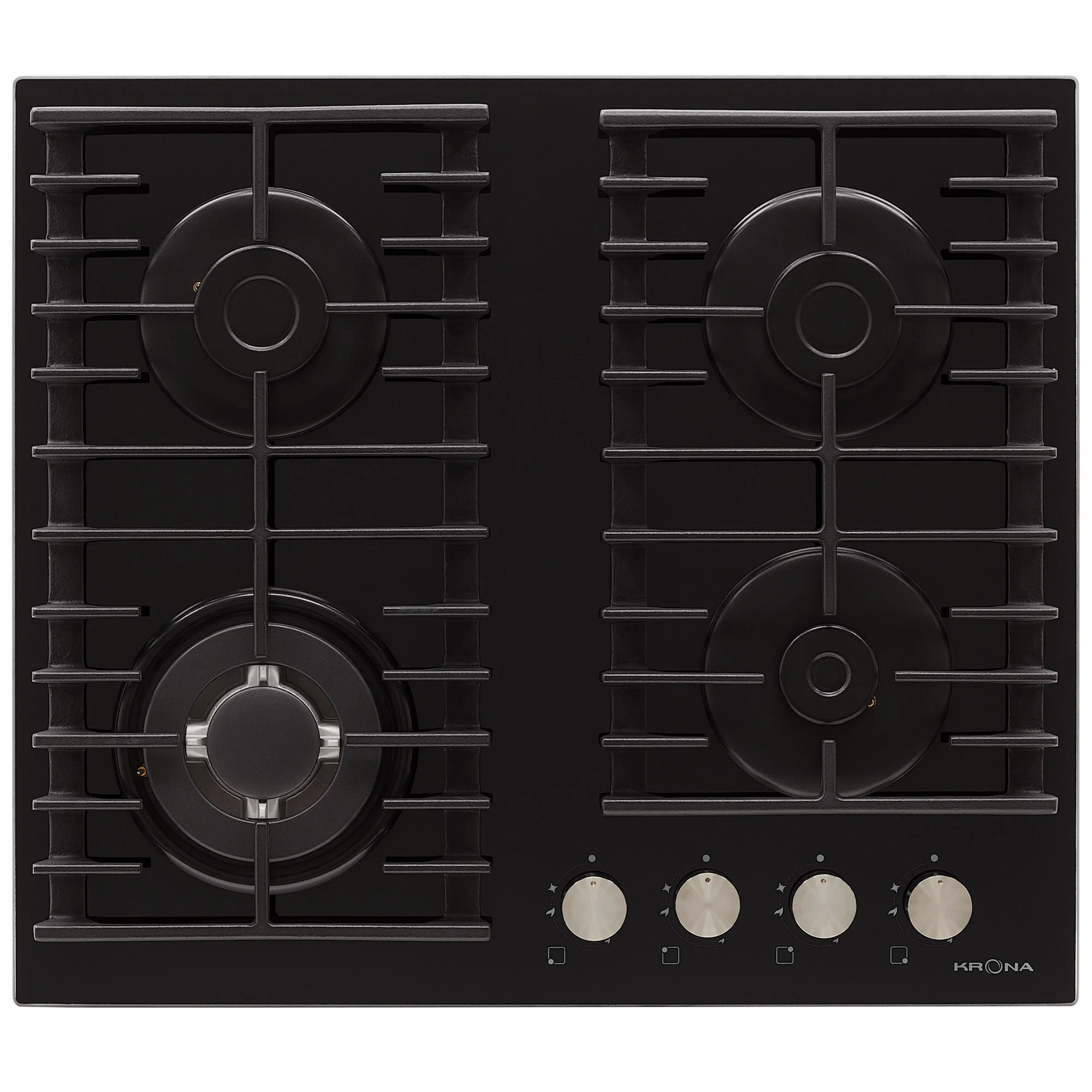 9039383 Газовая варочная поверхность KRONA HAGEL 60 BL W KRONA1 STDN-0097452