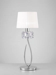 Настольная лампа Mantra Loewe 4636 MANTRA ИНТЕРЬЕРНЫЕ 080079 Белый;прозрачный;серебро