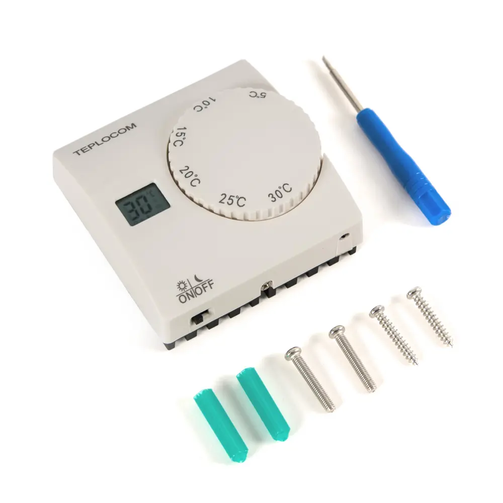 Термостат комнатный Teplocom TS-2AA/8A электронный программируемый цвет белый STLM-2085512 - Вид №2