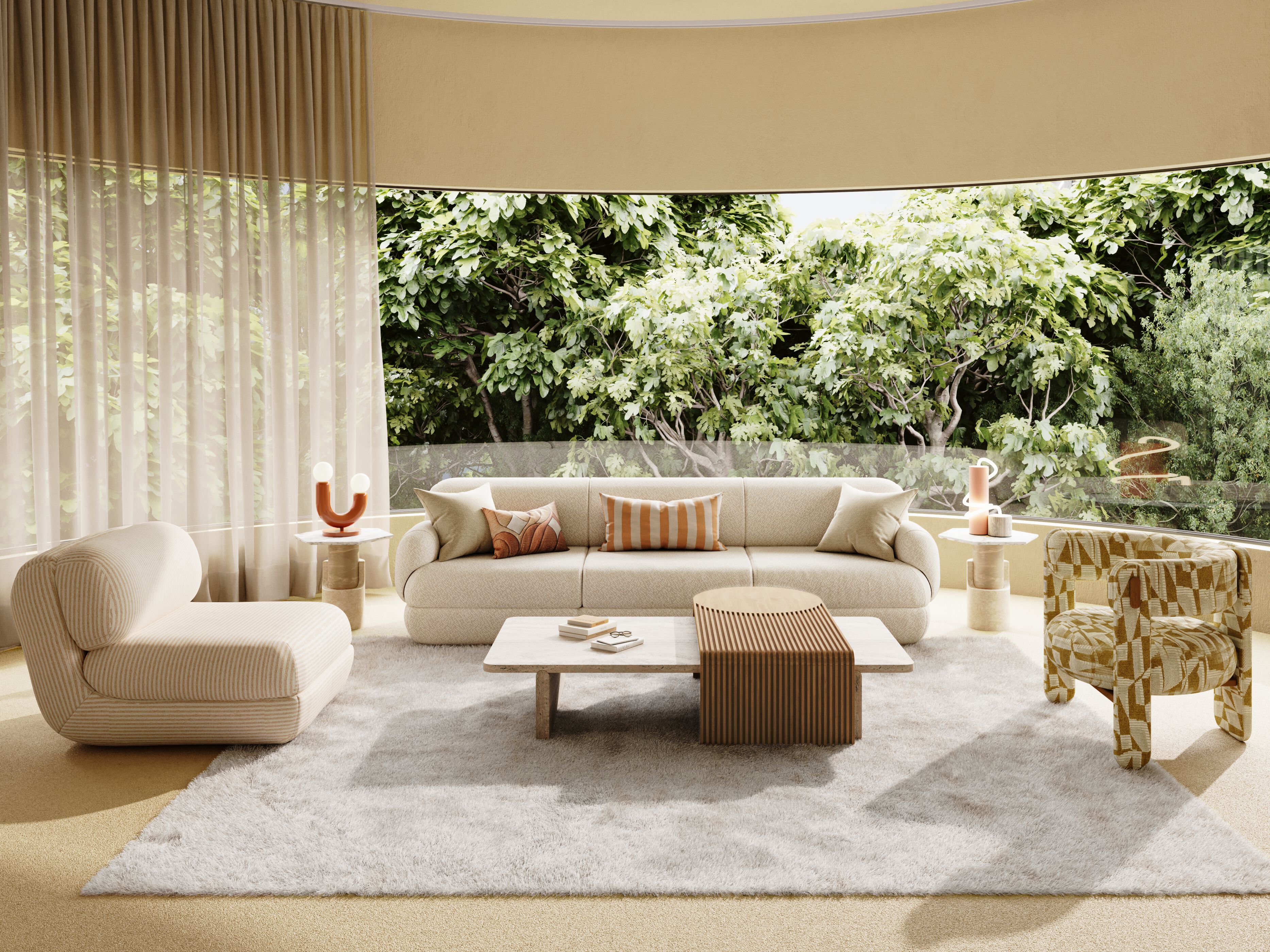 Тканевое кресло без подлокотников Mambo Unlimited Ideas Mood ARCH-00053449 - Вид №6