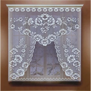 91297908 Тюль без шторной ленты для кухни Лента 110x120 см цвет белый STLM-0833900