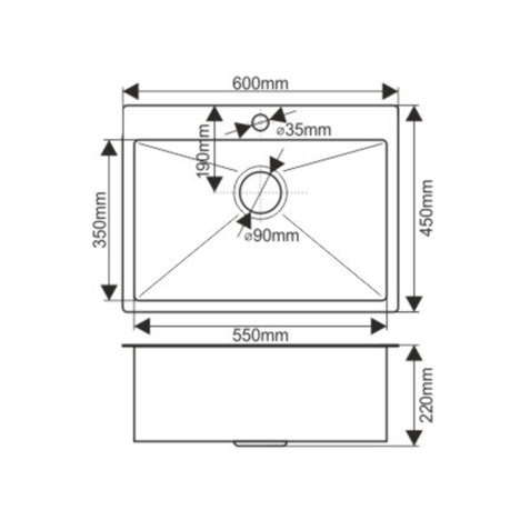 Мойка MLN-D6045HB +3 графит MELANA ProfLine 3,0/220 комплект мойки из нержавеющей стали 3 в 1 MLN-D6045HB+3 графит - Вид №6