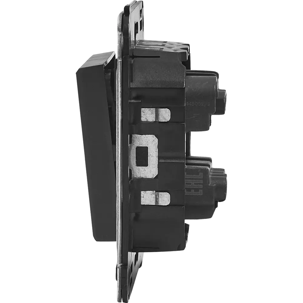 Выключатель встраиваемый DKC Avanti 1 клавиша цвет черный матовый STLM-2031056 - Вид №3