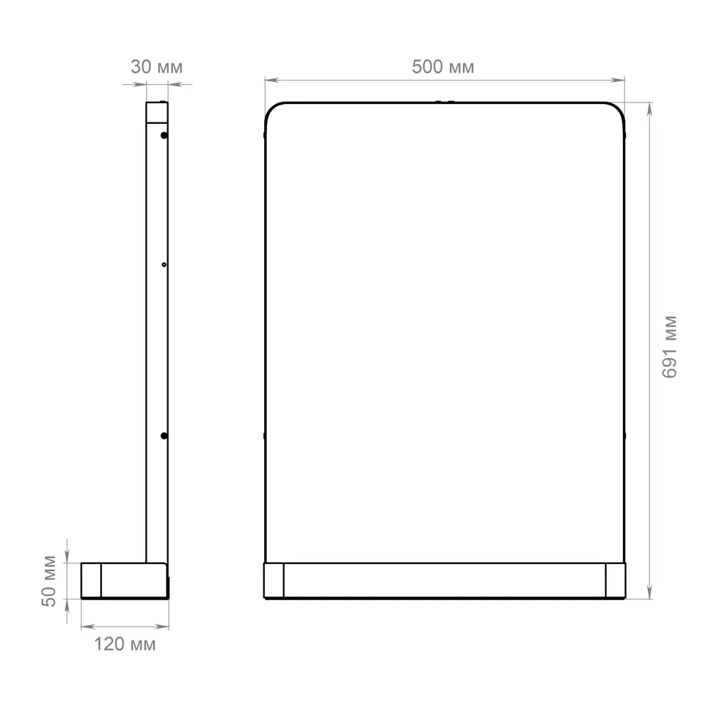 Зеркало для ванной KONSENSA Бруклин с полкой 50x70 см цвет белый 89375201 STLM-2069104 - Вид №7