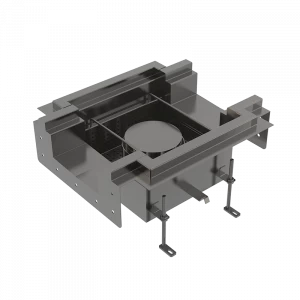 Промышленный сливной трап с двумя коробчатыми выпусками из нержавеющей стали AISI 304