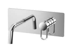 Настенный смеситель для раковины с 2 отверстиями