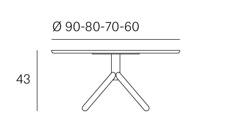 Круглый журнальный столик из ясеня Blasco&Vila Nomad ARCH-00037751 - Вид №8