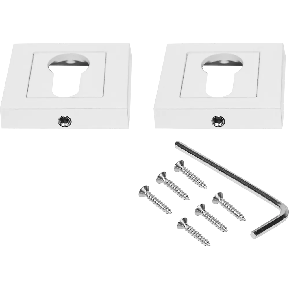 Накладка на замок Proffero белая матовая 71x50 мм для входных дверей 89348767 STLM-0902580 - Вид №1