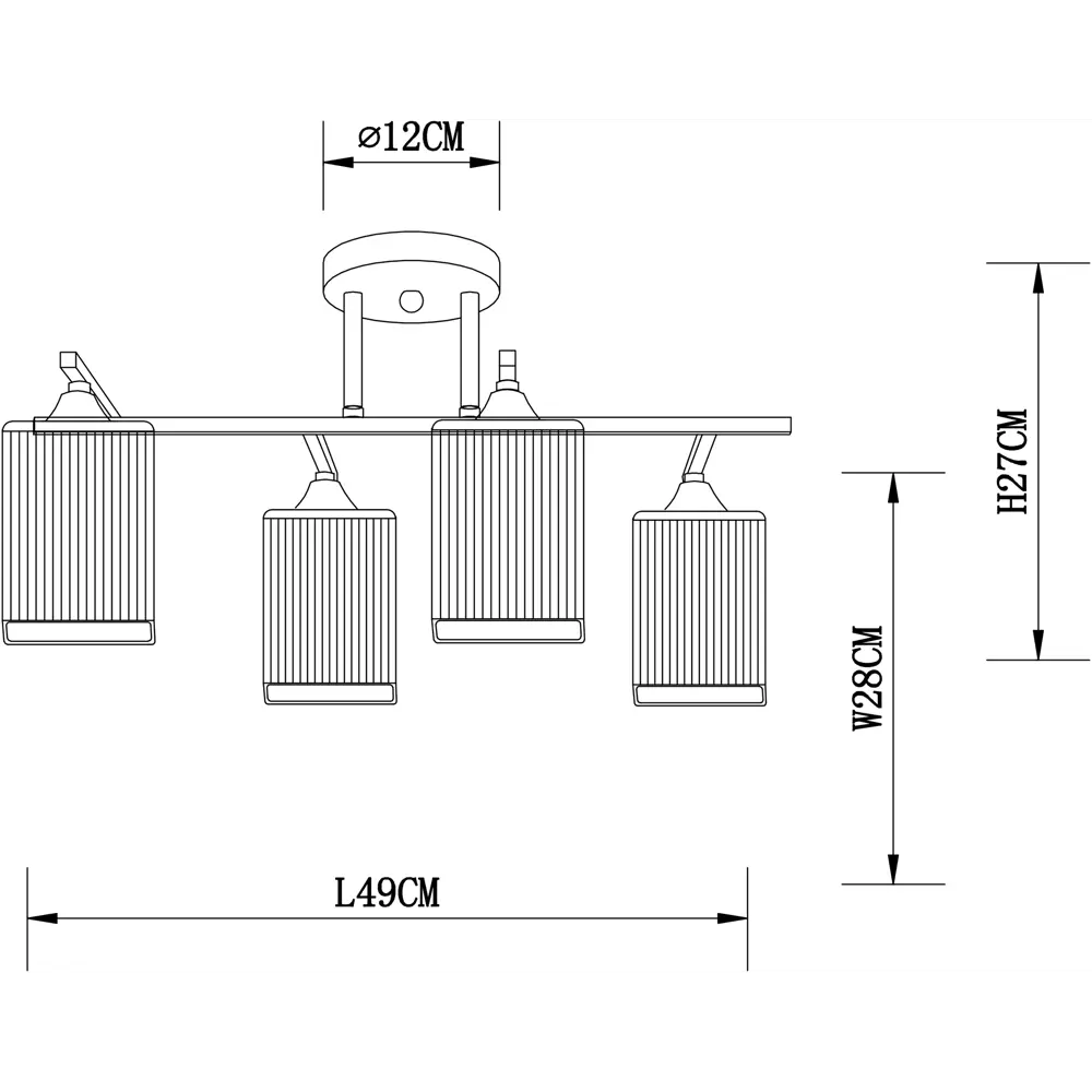 Люстра потолочная Arte Lamp Merope 4 лампы цвет черный 89364901 STLM-2027088  - Вид №9