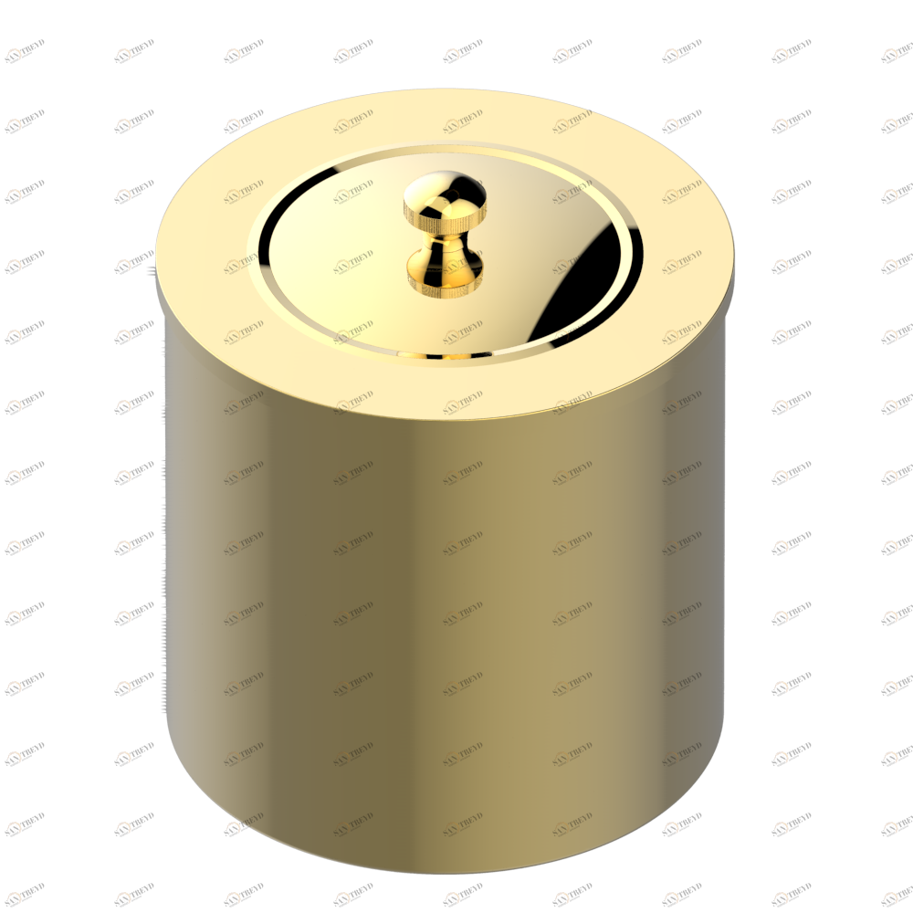 A55-712CL WASTE BASKET WITH COVER Diameter : 200 mm Thg-paris Art Déco с рукоятками Покрытие PVD золотистый цвет A55-712CL CAT.F