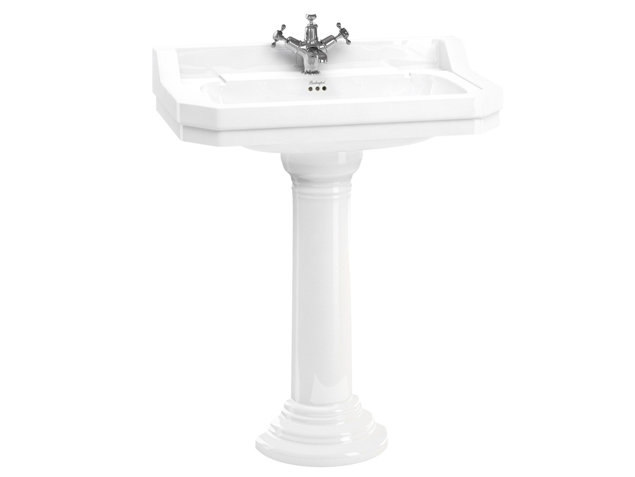 Прямоугольный умывальник из стекла на колонне Burlington Эдвардианская ARCH-00134895 - Вид №17
