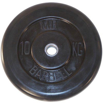 MB51-10 Диск обрезиненый черный mb barbell mb51-10 MB Barbell  - Вид №1
