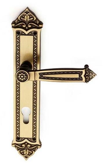 Pasini Ручка из латуни на пластине с накладкой  3810  - Вид №1