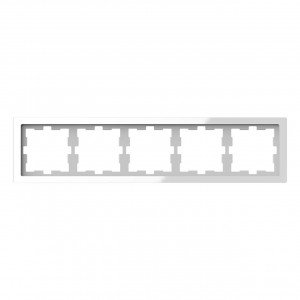 MTN4050-6520 Рамка 5 постов MERTEN D-LIFE, белый кристалл Schneider Electric Merten System Design