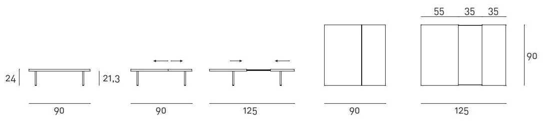Living Divani Раздвижной журнальный столик для гостиной sun-id-1429378 - Вид №2