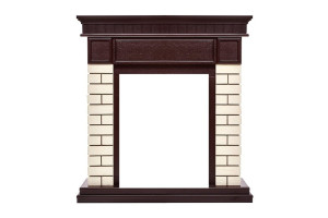 15983714 Портал Classic камень бежевый, шпон темный дуб НС-1202850 Firelight Bricks