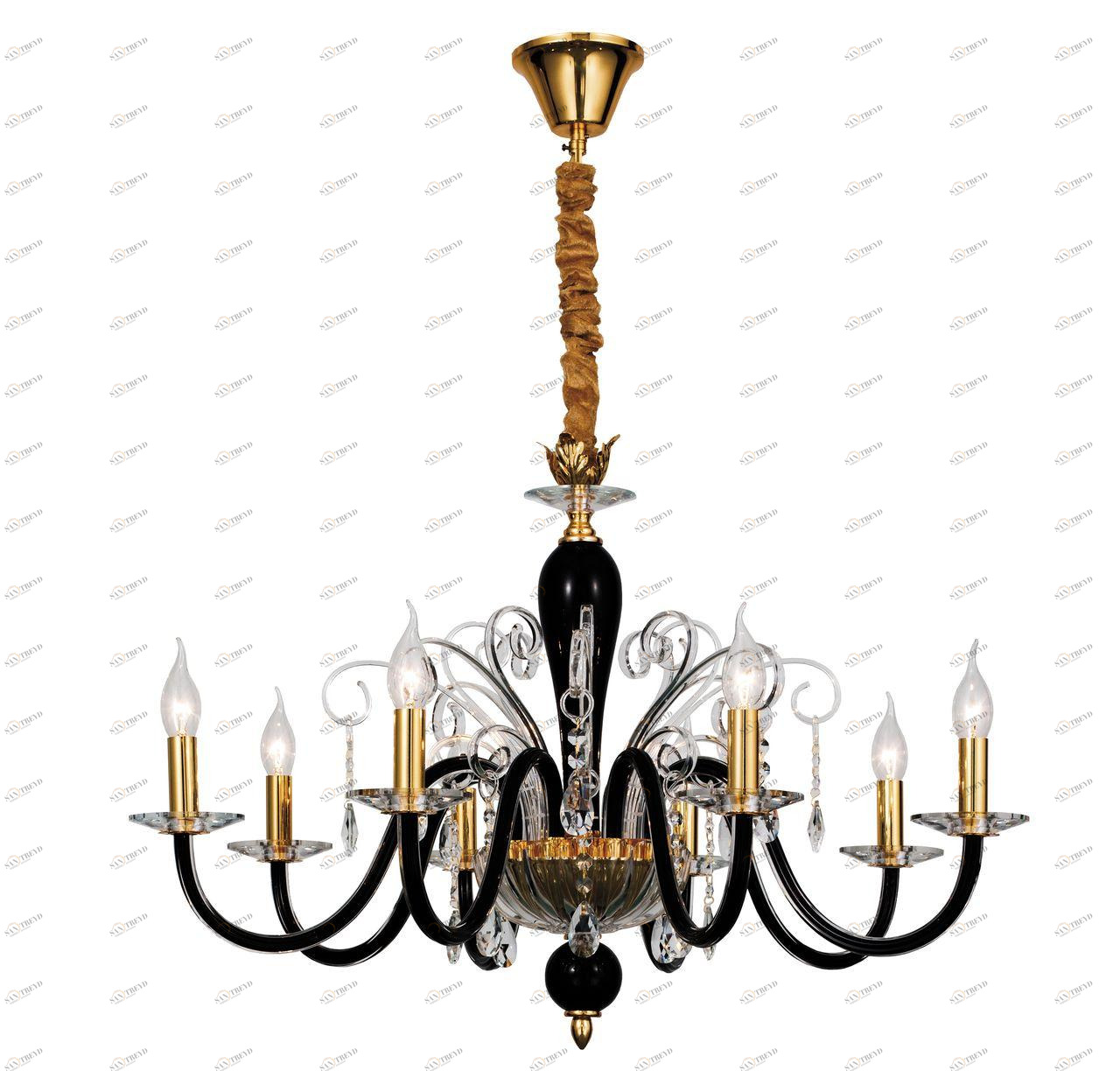 Подвесная люстра Favourite Crocus 2023-8P FAVOURITE ДИЗАЙНЕРСКИЕ, CROCUS 108668 Черный 