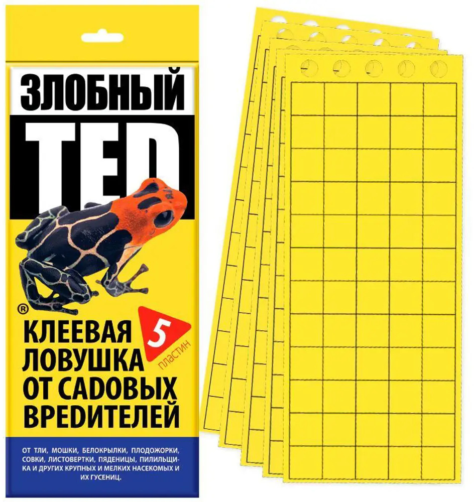 88219097 Ловушка клеевая для защиты от садовых вредителей Злобный ТЭД 5 пластин STLM-0076938