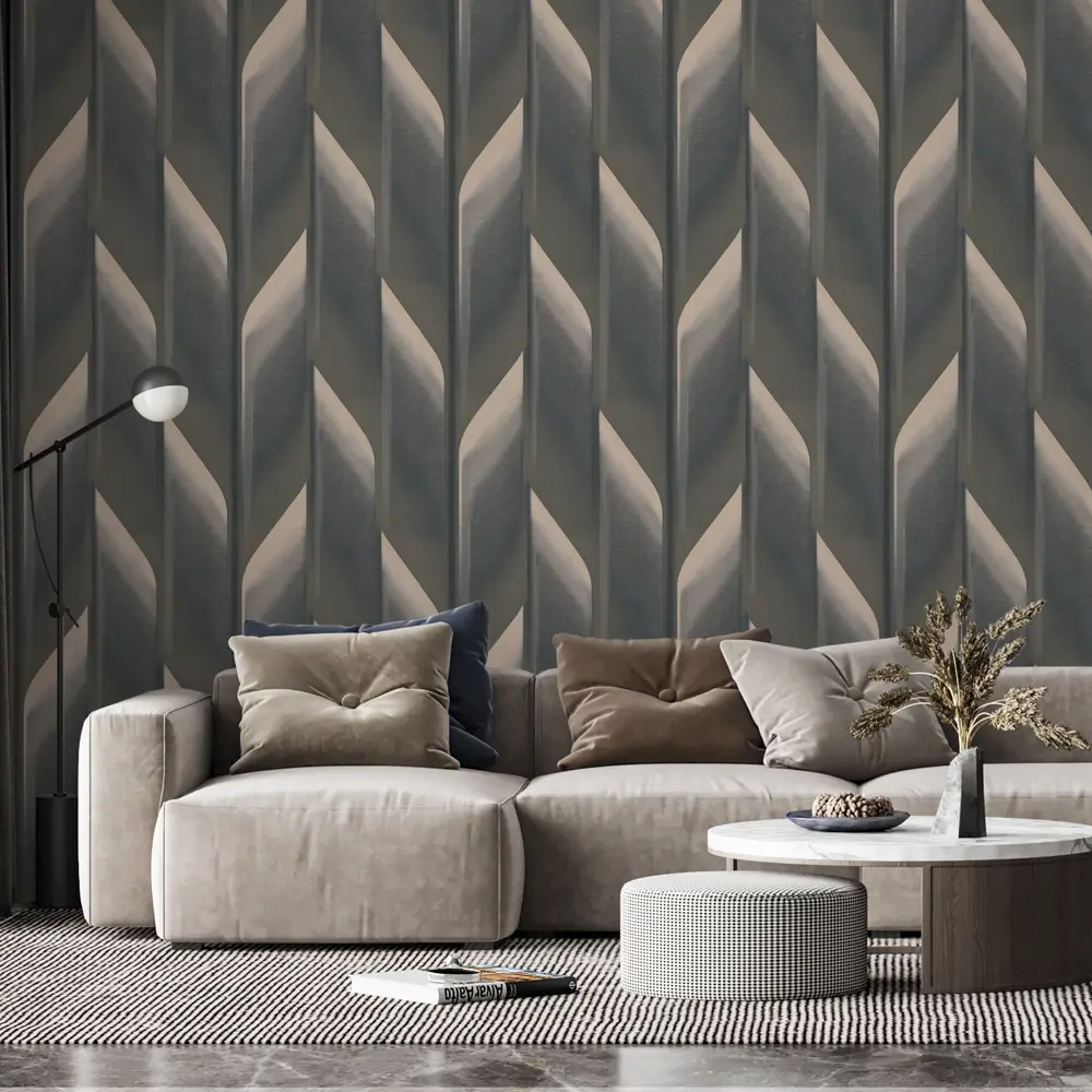 Обои флизелиновые Артекс Наоми коричневые 1.06 м 89428461 STLM-1570297 - Вид №5