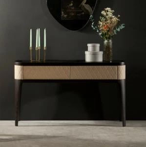 Консоль с ящиками коричнево-бежевая Tiffany Modern TONIN CASA MODERN 00-3981590 Бежевый;коричневый