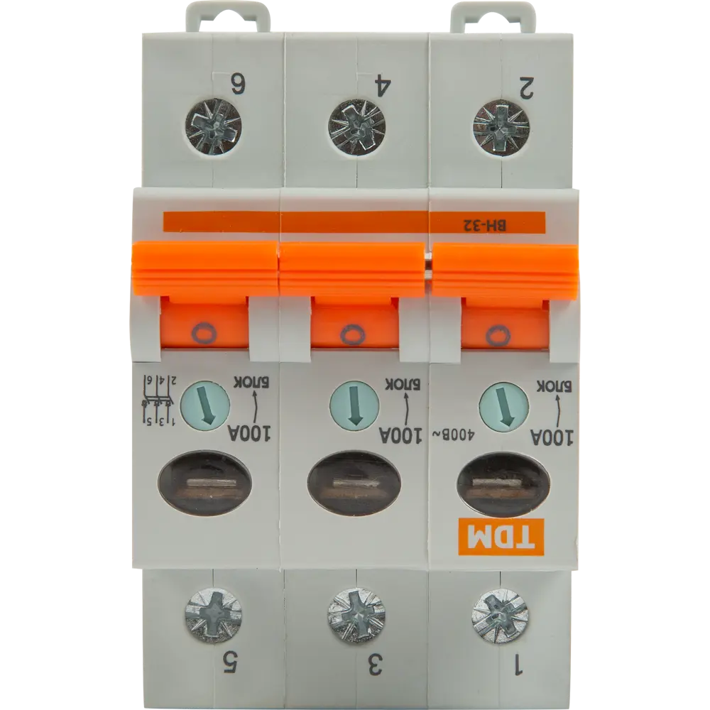 Выключатель нагрузки TDM Electric ВН-32 3P 100А для электрощитов 84399562 STLM-0049331 - Вид №1