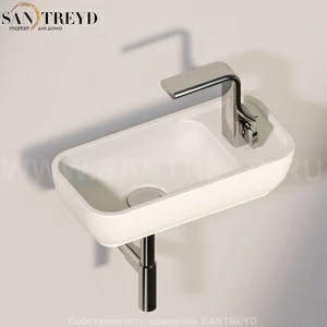 PS40LD9003 Подвесная раковина настенная прямоугольная Ceramica Flaminia Pass бежевая