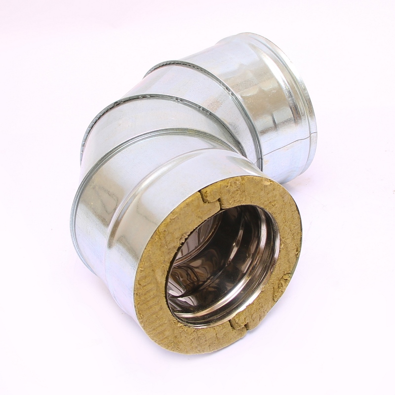 Сэндвич-колено 90" Ferrum Ф130х200 нержавеющая сталь (430/0,5мм) FD08130N4FF - Вид №3