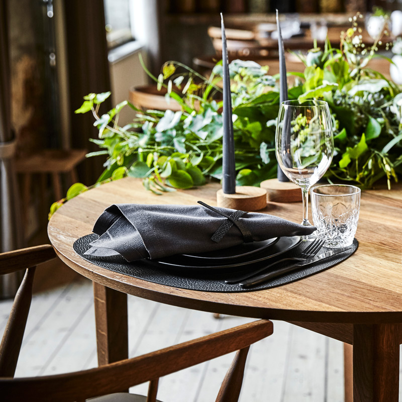 981292 HIPPO black-anthracite подстановочная салфетка фигурная 37x44 см, толщина 1,6 мм;LIND DNA  - Вид №2