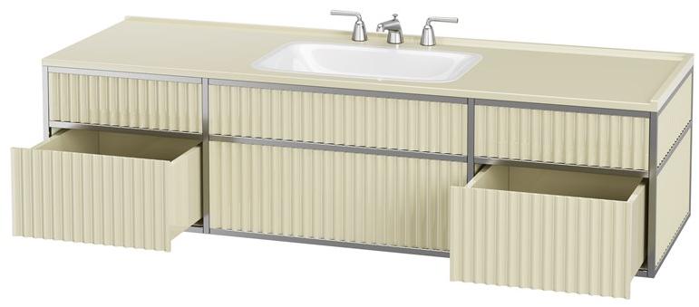 DWFI Тумба под умывальник одинарная настенная, лакированная  00002165  - Вид №1