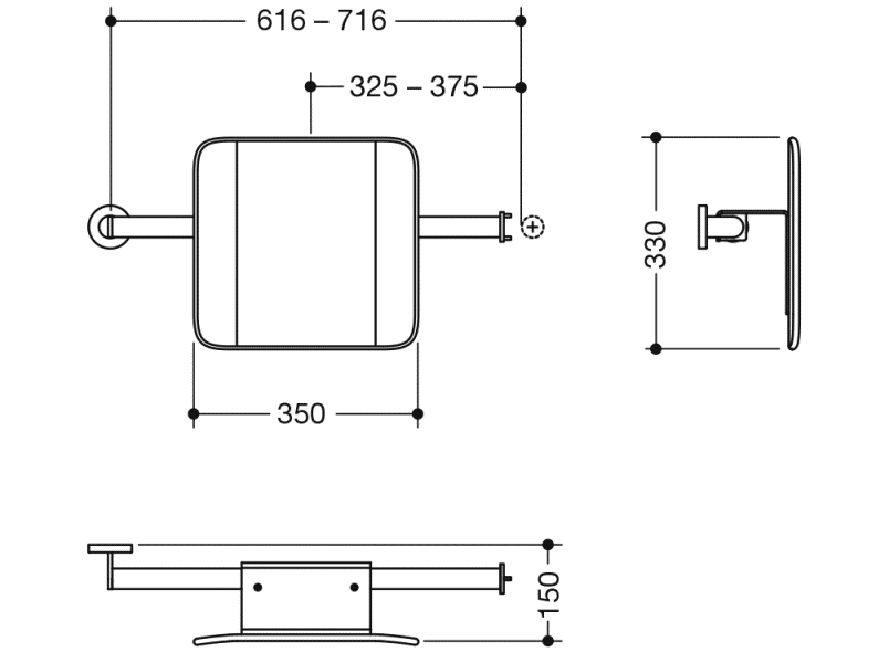 900.51.902XA поддержка спины HEWI Stützen  - Вид №2