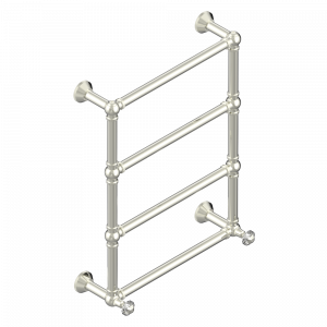 A59-TWK4H2 Полотенцесушитель Традиционный рифленый, 4 перекладины, 623 мм x 823 мм, водяной, с 2 декоративными крестовыми рукоятками Thg-paris Tradition cristal Никель