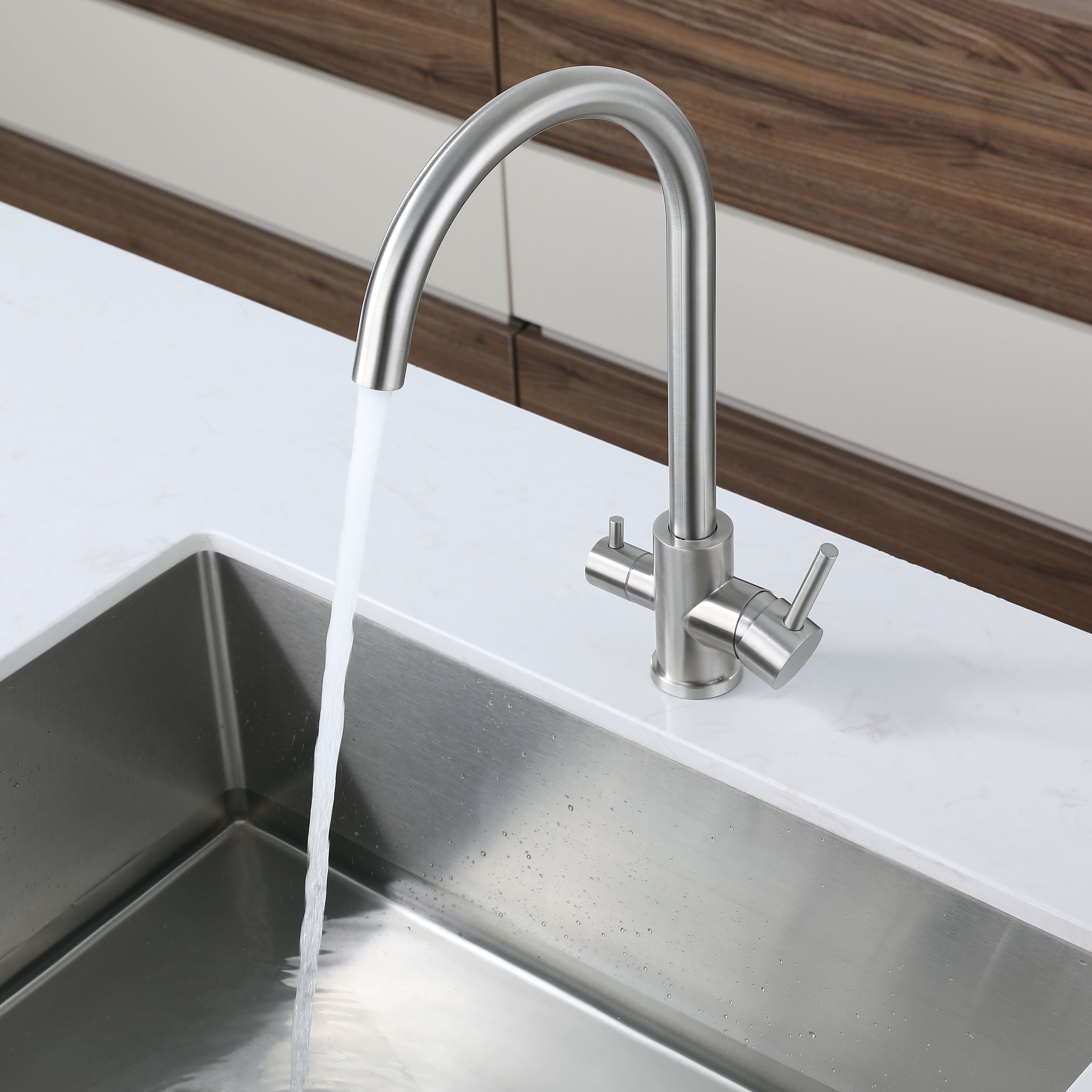 Кухонный смеситель Z-5420 серый GranFest QUARZ - Вид №2