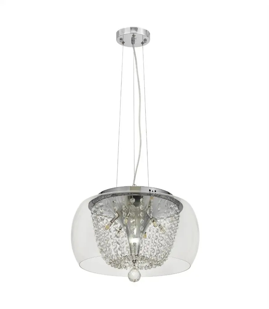90477641 Светильник подвесной LUMINA DECO Disposa LDP 7018-400 PR 5 ламп 9 м² цвет прозрачный STLM-0243413