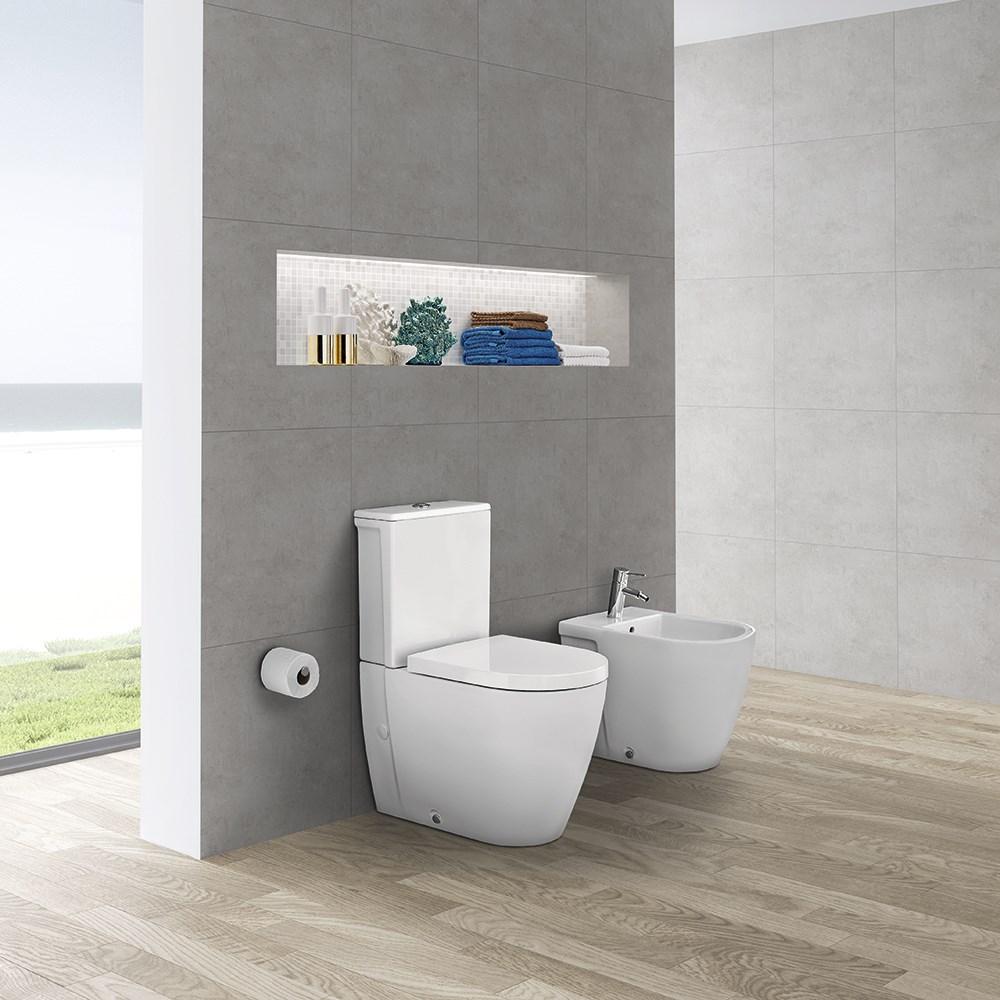 Набор Sanitana компакт CORAL: чаша BTW + сливной бачок + крышка slim с механизмом (микролифт) S10064066600000;S10096823300000;S80006562600000 - Вид №4