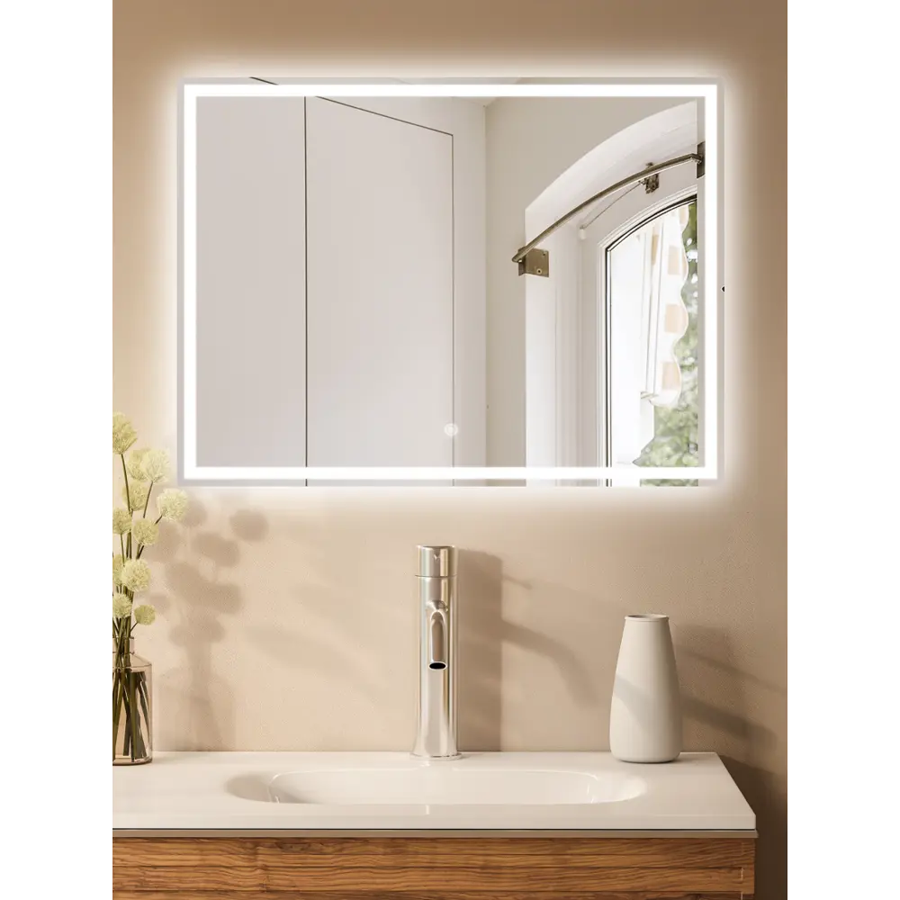 Santreyd Бостон Лайт — зеркало с LED-подсветкой для ванной 80×60 см 89392211 STLM-1483801 - Вид №2