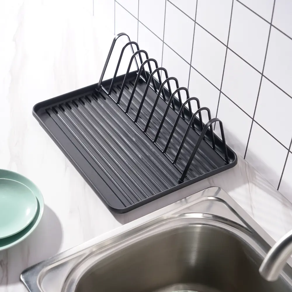 Сушилка для посуды KONSENSA 36x13x29 см одноуровневая металл цвет черный STLM-2068644 - Вид №10